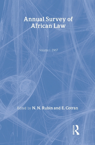 Бумажная книга «Annual Survey of African Law Cb: Volume One : 1967» - фото №1