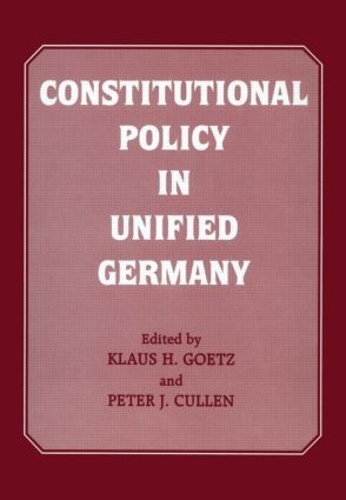 Паперова книга «Constitutional Policy in Unified Germany» - фото №1