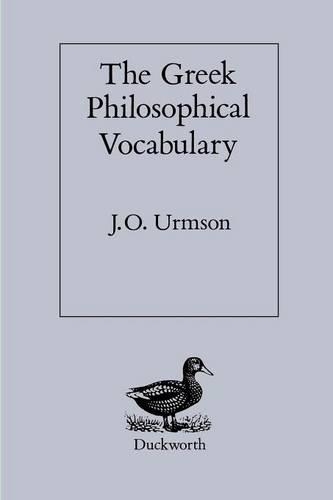 Паперова книга «The Greek Philosophical Vocabulary», автор Дж. О. Урмсон - фото №1
