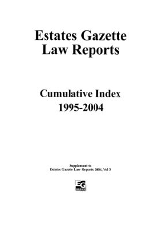 Паперова книга «EGLR 2004 Cumulative Index», авторів Баррі Деніер-Грін, Навджит Убгі - фото №1