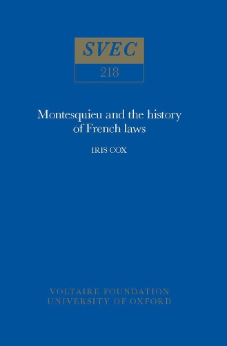 Бумажная книга «Montesquieu and the History of French Laws», автор Айрис Кокс - фото №1