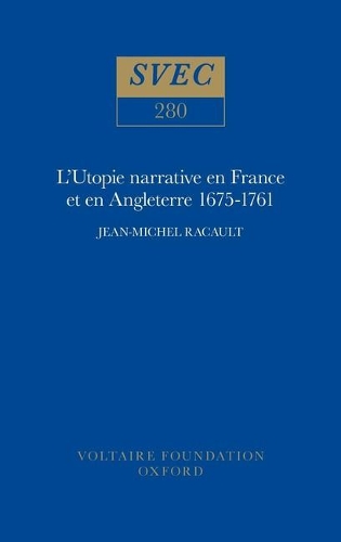 Паперова книга «L'Utopie narrative en France et en Angleterre 1675-1761», автор Жан-Мішель Рако - фото №1