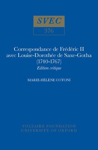 Бумажная книга «Correspondance de Frédéric II avec Louise-Dorothée de Saxe-Gotha (1740-1767): Edition critique», автор Мари-Элен Котони - фото №1