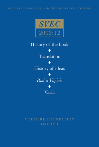 Бумажная книга «History of the book; Translation; History of ideas; Paul et Virginie; Varia», автор Энтони Стругнелл - фото №1