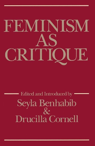 Paper book «Feminism as Critique: Essays on the Politics of Gender in Late-Capitalist Society», author Seyla Benhabib - фото №1