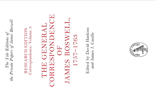 Бумажная книга «The General Correspondence of James Boswell, 17571763: Research Edition: Correspondence, Volume 9», автор Джеймс Босуэлл - фото №1