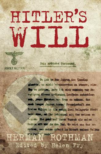 Бумажная книга «Hitler's Will», автор Герман Ротман - фото №1