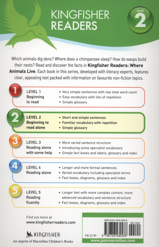 [object Object] «Kingfisher Readers: Where Animals Live (Level 2: Beginning to Read Alone)», авторов Теа Фельдман, Бренда Стоунз - фото №2 - миниатюра