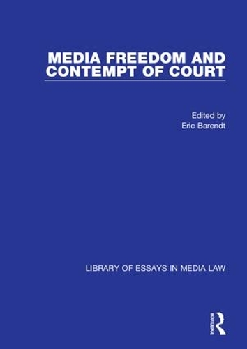 Паперова книга «Media Freedom and Contempt of Court» - фото №1
