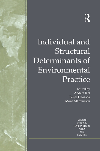 Паперова книга «Individual and Structural Determinants of Environmental Practice», автор Бенгт Ханссон - фото №1