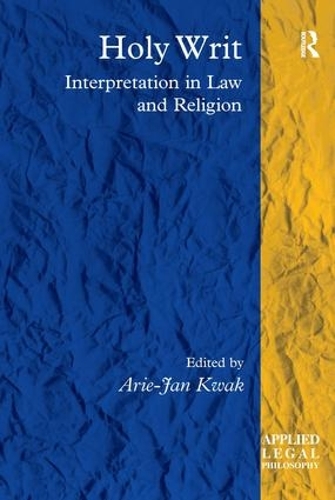 Бумажная книга «Holy Writ: Interpretation in Law and Religion» - фото №1