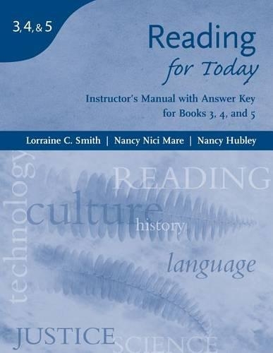 [object Object] «Instructor's Manual for Reading for Today: Issues for Today/Concepts  for Today/Topics for Today», авторов Лоррейн Смит, Нэнси Маре - фото №1