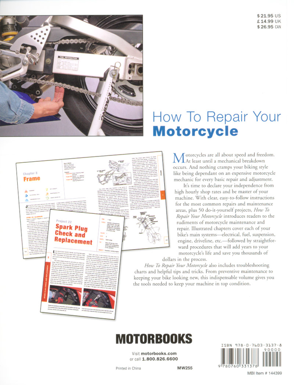 Бумажная книга «How to Repair Your Motorcycle», автор Чарльз Эверитт - фото №1