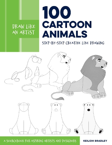 Бумажная книга «Draw Like an Artist: 100 Cartoon Animals: Step-by-Step Creative Line Drawing - A Sourcebook for Aspiring Artists and Designers», автор Кейлид Брэдли - фото №1