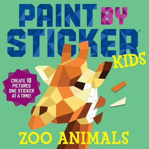 Бумажная книга «Paint by Sticker Kids: Zoo Animals: Create 10 Pictures One Sticker at a Time!», автор Воркмэн Паблишинг - фото №1