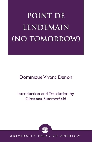 Бумажная книга «Point de lendemain (No Tomorrow)», автор Доминик Вивант Денон - фото №1
