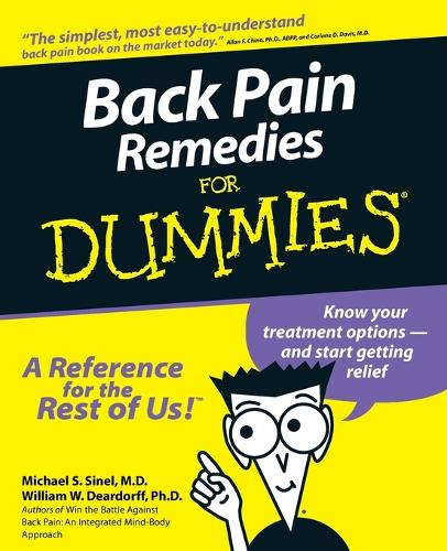 Паперова книга «Back Pain Remedies For Dummies», авторів Майкл С. Сінел, Вільям В. Дірдорф - фото №1