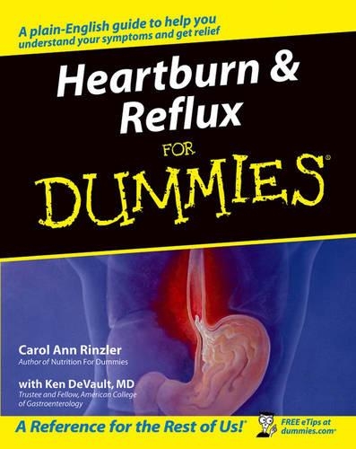 Бумажная книга «Heartburn and Reflux For Dummies», авторов Кэрол Энн Ринцлер, Кен ДеВолт - фото №1