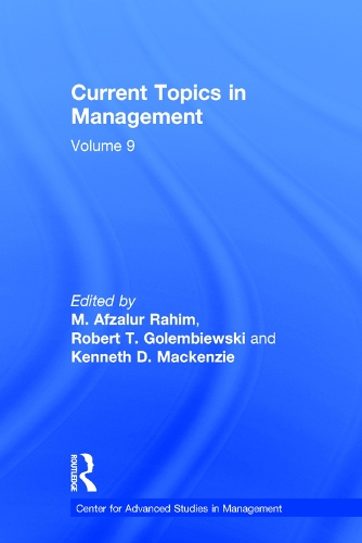 Паперова книга «Current Topics in Management: Volume 9» - фото №1