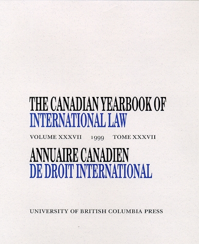Бумажная книга «The Canadian Yearbook of International Law, Vol. 37, 1999», автор Д.М. МакРей - фото №1