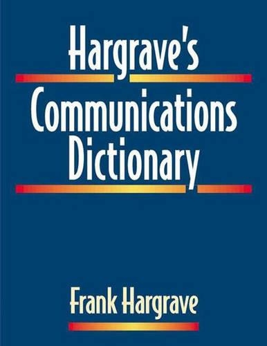 Паперова книга «Hargrave's Communications Dictionary», автор Франк Харгрейв - фото №1