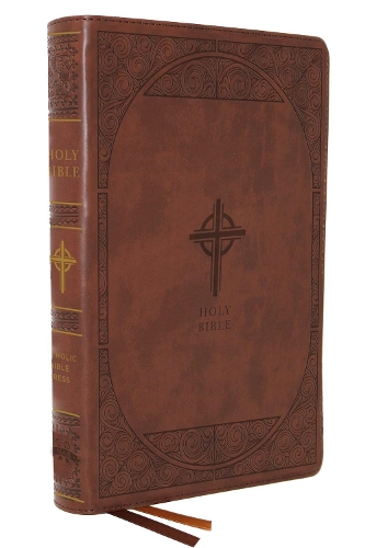 Бумажная книга «NABRE, New American Bible, Revised Edition, Catholic Bible, Large Print Edition, Leathersoft, Brown, Thumb Indexed, Comfort Print: Holy Bible», автор Католическое библейское издательство - фото №1