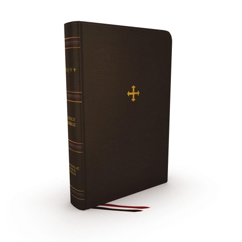 Бумажная книга «NRSV, Catholic Bible, Thinline Edition, Genuine Leather, Brown, Comfort Print: Holy Bible», автор Католическое библейское издательство - фото №1