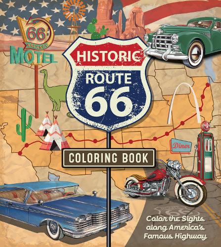Бумажная книга «The Route 66 Coloring Book: Color the Sights along America's Famous Highway», автор Редакция Chartwell Books - фото №1