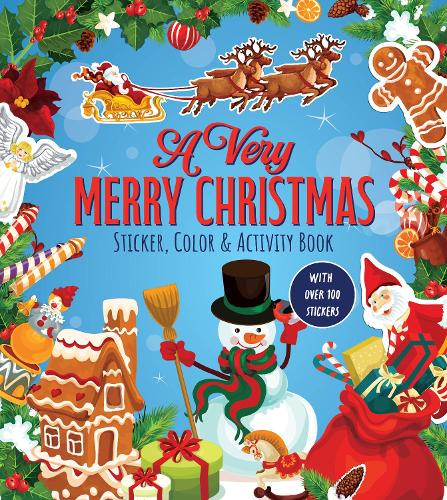 Бумажная книга «A Very Merry Christmas Sticker, Color & Activity Book: With Over 100 Stickers», автор Редакция Chartwell Books - фото №1