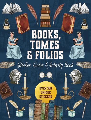 Паперова книга «Books, Tomes & Folios Sticker, Color & Activity Book: Over 500 Unique Stickers», автор Редакція Chartwell Books - фото №1