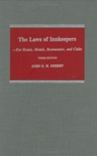Паперова книга «Study Guide to John E. H. Sherry, "The Laws of Innkeepers, Third Edition": For Hotels, Motels, Restaurants, and Clubs», автор Джон Е. Х. Шеррі - фото №1