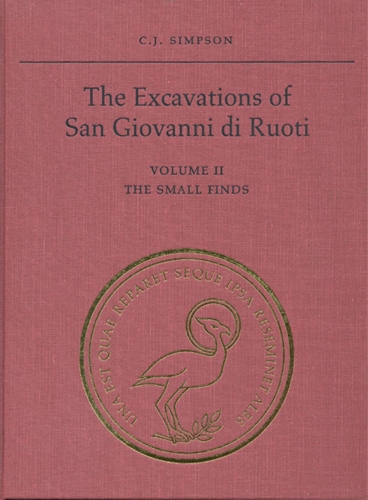 Бумажная книга «The Excavations of San Giovanni di Ruoti: Volume II: The Small Finds», автор К. Дж. Симпсон - фото №1