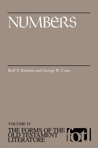 Бумажная книга «Forms of Old Testament Literature: Numbers», авторов Джордж У. Коутс, Рольф, П. Книерим - фото №1