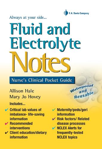Паперова книга «Fluid and Electrolyte Notes 1e», автор Елісон Хейл - фото №1