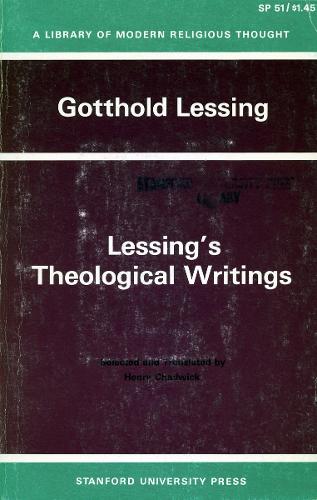 Бумажная книга «Lessing’s Theological Writings: Selections in Translation», автор Готхольд Лессинг - фото №1