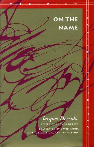 Паперова книга «On the Name», автор Жак Дерріда - фото №1
