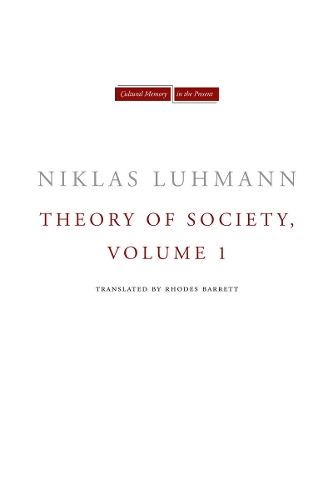 Бумажная книга «Theory of Society, Volume 1», автор Никлас Луман - фото №1