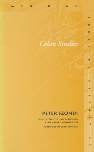 Паперова книга «Celan Studies», автор Пітер Шонді - фото №1