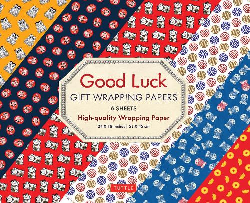 Паперова книга «Good Luck Gift Wrapping Papers - 6 Sheets: 6 Sheets of High-Quality 18 x 24 inch Wrapping Paper», автор Tuttle Publishing - фото №1