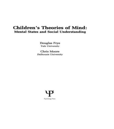 Бумажная книга «Children's Theories of Mind: Mental States and Social Understanding» - фото №1