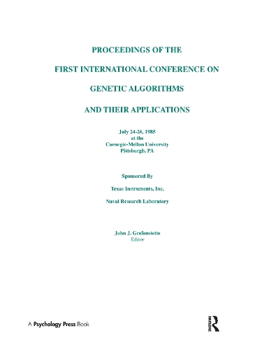 Бумажная книга «Proceedings of the First International Conference on Genetic Algorithms and their Applications» - фото №1