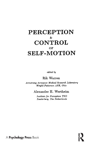 Паперова книга «Perception and Control of Self-motion» - фото №1