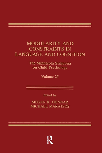 Бумажная книга «Modularity and Constraints in Language and Cognition: The Minnesota Symposia on Child Psychology, Volume 25» - фото №1