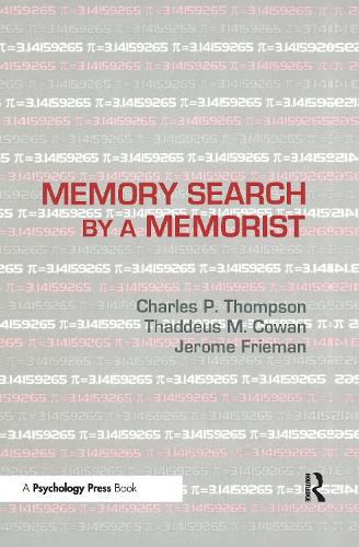 Бумажная книга «Memory Search By A Memorist», авторов Чарльз П. Томпсон, Жером Фриман, Таддеус М. Коуэн - фото №1
