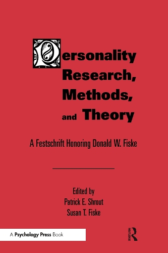 Бумажная книга «Personality Research, Methods, and Theory: A Festschrift Honoring Donald W. Fiske» - фото №1