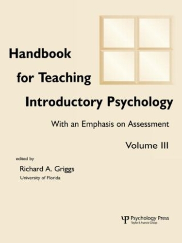 Бумажная книга «Handbook for Teaching Introductory Psychology: Volume Ii» - фото №1