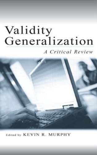 Паперова книга «Validity Generalization: A Critical Review» - фото №1