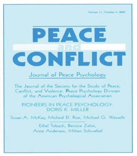 Бумажная книга «Pioneers in Peace Psychology: Doris K. Miller: A Special Issue of Peace and Conflict: Journal of Peace Psychology» - фото №1