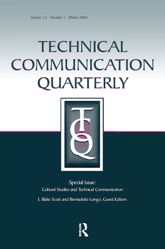 Паперова книга «Cultural Studies And Technical Communication Tcq V15#1» - фото №1