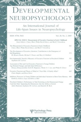 Бумажная книга «Measurement of Executive Function in Early Childhood: A Special Issue of Developmental Neuropsychology» - фото №1